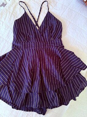 katrina royal blue strappy backless skater dress Lulus | Dresses | Lulus Katrina Royal Blue Strappy Backless Skater Dress  Size L